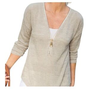 Soft Surroundings Valentina Zip Sweater size med.
